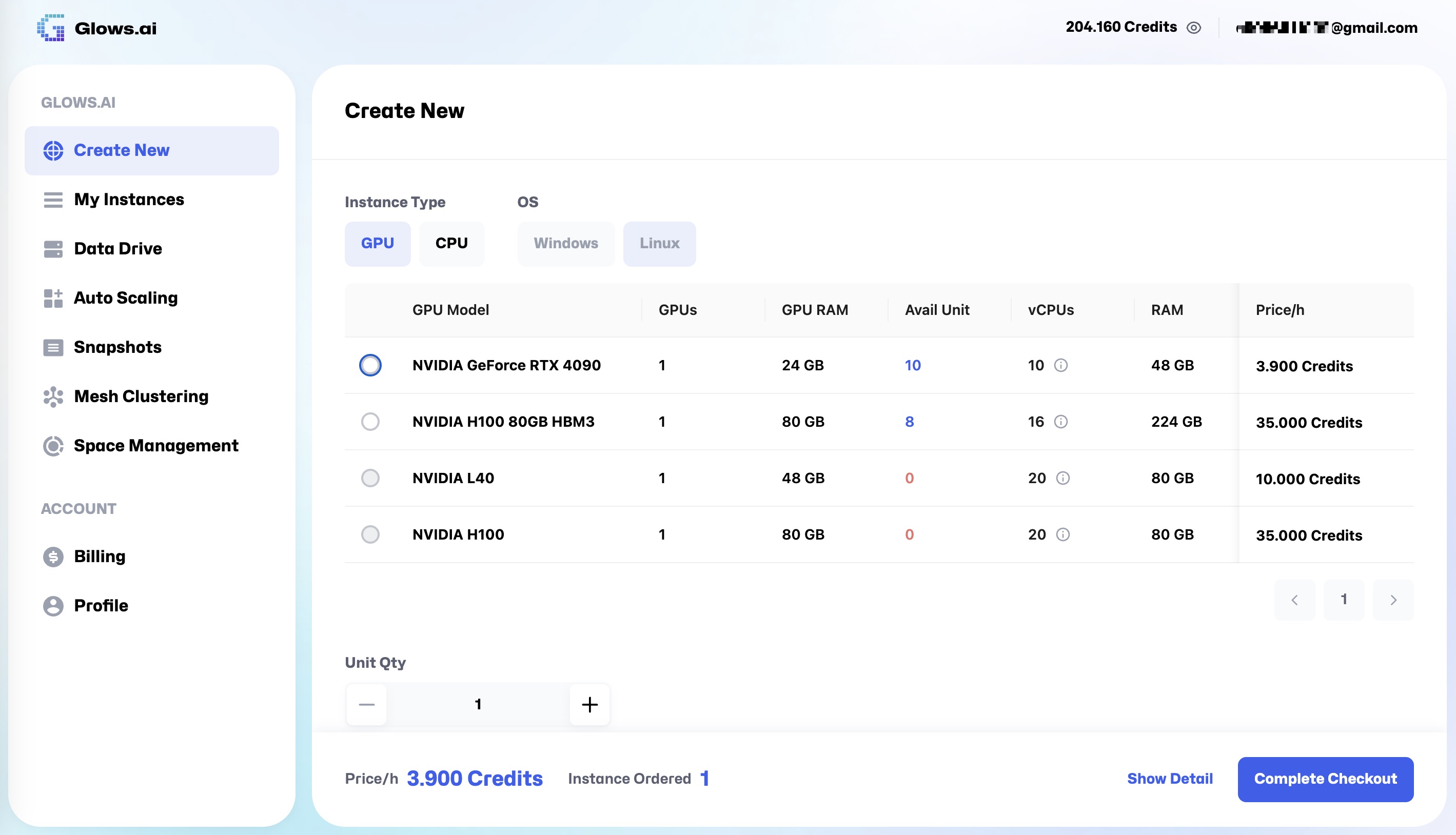 Create New page